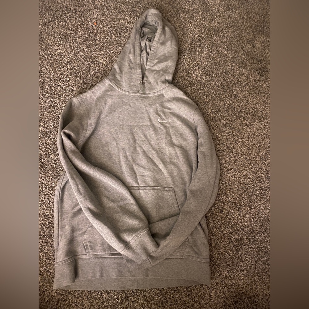 Grey Nike Hoodie - Single Swoosh
